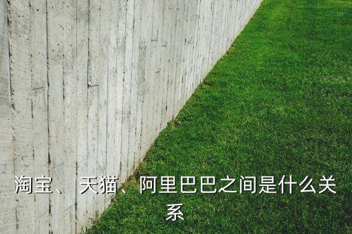 淘寶、 天貓、阿里巴巴之間是什么關系