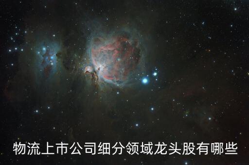  物流上市公司細分領域龍頭股有哪些