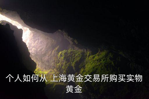 個(gè)人如何從 上海黃金交易所購(gòu)買實(shí)物黃金