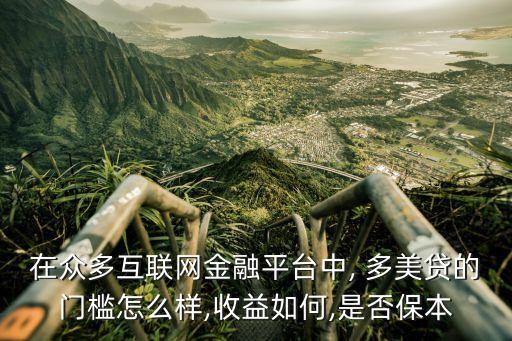 在眾多互聯(lián)網(wǎng)金融平臺(tái)中, 多美貸的門(mén)檻怎么樣,收益如何,是否保本
