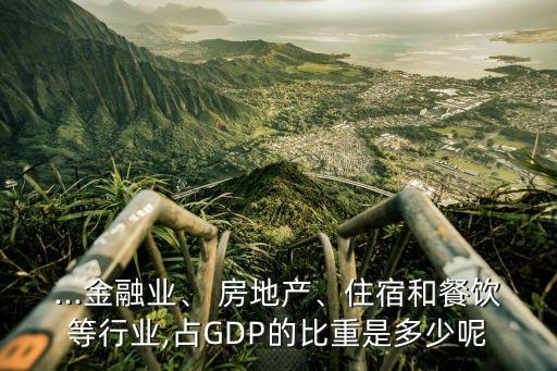 ...金融業(yè)、 房地產(chǎn)、住宿和餐飲等行業(yè),占GDP的比重是多少呢