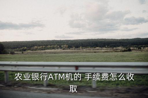 農業(yè)銀行atm取款手續(xù)費,工商銀行卡在農業(yè)銀行取款手續(xù)費多少