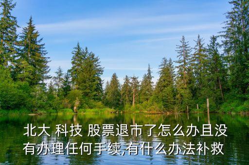  北大 科技 股票退市了怎么辦且沒有辦理任何手續(xù),有什么辦法補(bǔ)救
