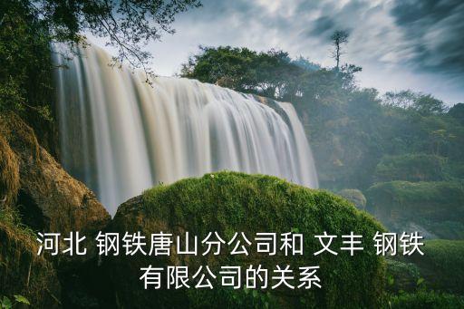 河北 鋼鐵唐山分公司和 文豐 鋼鐵有限公司的關系