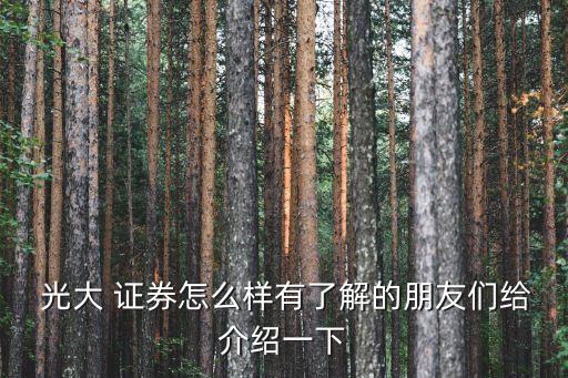 光大證券股票進日分析