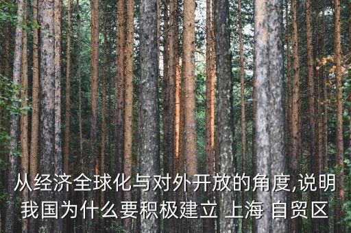 從經(jīng)濟(jì)全球化與對(duì)外開放的角度,說明我國(guó)為什么要積極建立 上海 自貿(mào)區(qū)