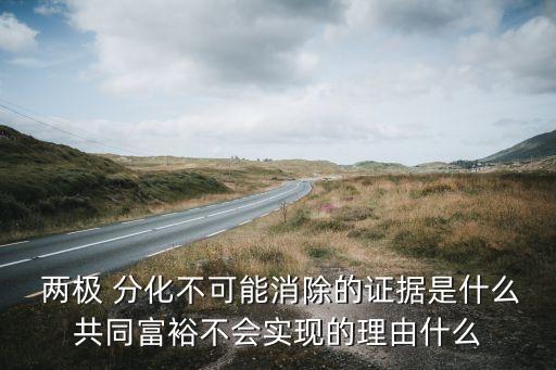  兩極 分化不可能消除的證據(jù)是什么共同富裕不會實現(xiàn)的理由什么