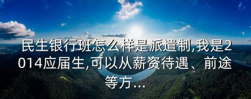  民生銀行班怎么樣是派遣制,我是2014應(yīng)屆生,可以從薪資待遇、前途等方...