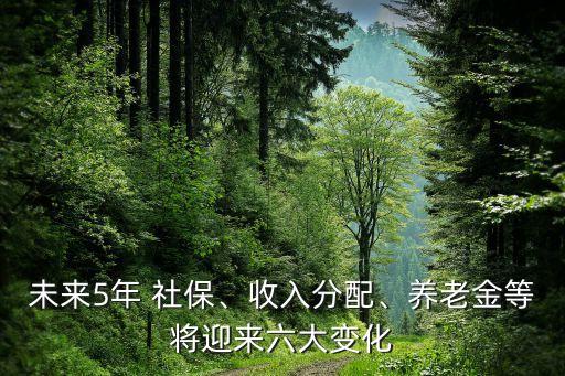 未來5年 社保、收入分配、養(yǎng)老金等將迎來六大變化