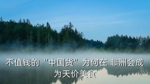 中國產品在非洲,中國進口非洲產品