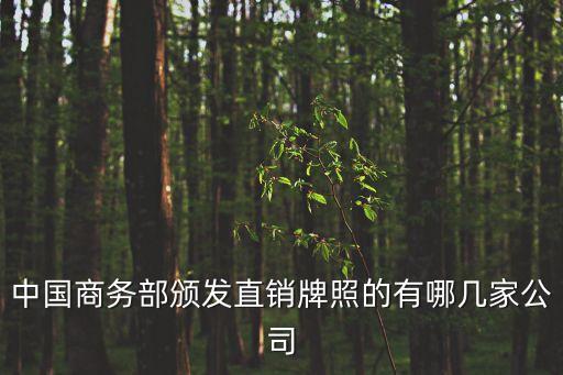 中國(guó)商務(wù)部頒發(fā)直銷(xiāo)牌照的有哪幾家公司