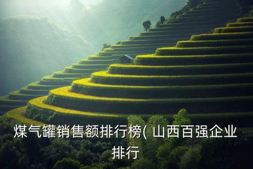 煤氣罐銷(xiāo)售額排行榜( 山西百?gòu)?qiáng)企業(yè)排行