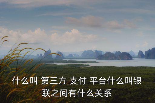 什么叫 第三方 支付 平臺什么叫銀聯(lián)之間有什么關系
