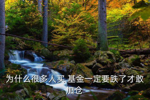 為什么很多人買(mǎi) 基金一定要跌了才敢加倉(cāng)