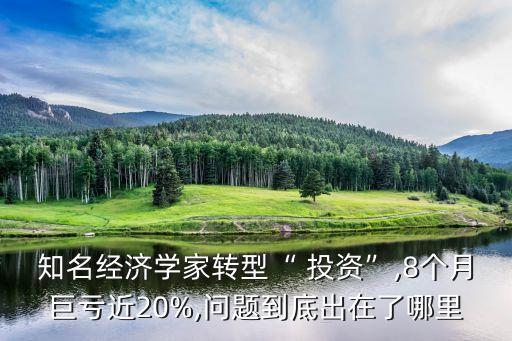 知名經(jīng)濟(jì)學(xué)家轉(zhuǎn)型“ 投資”,8個月巨虧近20%,問題到底出在了哪里