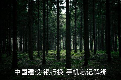 中國建設(shè) 銀行換 手機(jī)忘記解綁