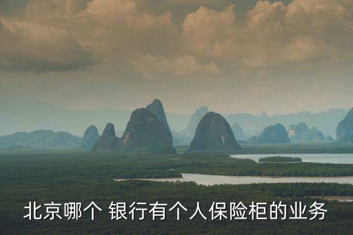 北京哪個 銀行有個人保險柜的業(yè)務