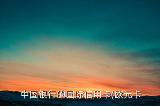  中國(guó)銀行的國(guó)際信用卡(歐元卡