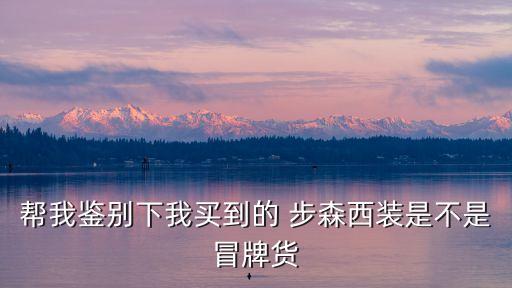 幫我鑒別下我買(mǎi)到的 步森西裝是不是冒牌貨