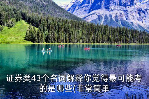 證券類(lèi)43個(gè)名詞解釋你覺(jué)得最可能考的是哪些(非常簡(jiǎn)單