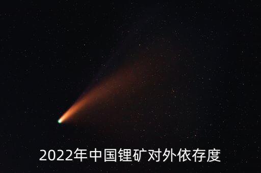 2022年中國鋰礦對(duì)外依存度