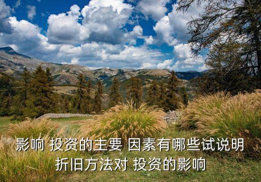 影響 投資的主要 因素有哪些試說(shuō)明折舊方法對(duì) 投資的影響