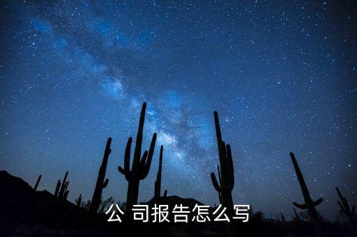 公 司報告怎么寫