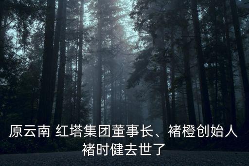 原云南 紅塔集團(tuán)董事長、褚橙創(chuàng)始人褚時健去世了