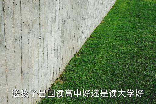 送孩子出國讀高中好還是讀大學好