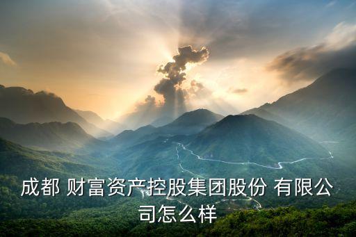 成都 財富資產(chǎn)控股集團(tuán)股份 有限公司怎么樣