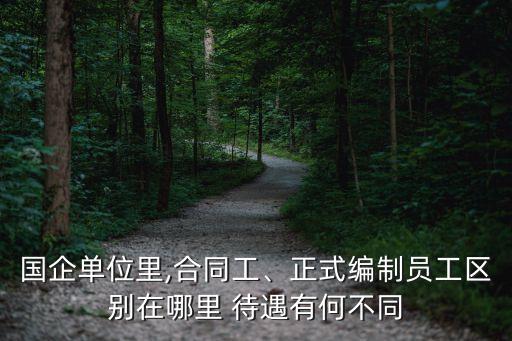 國(guó)企單位里,合同工、正式編制員工區(qū)別在哪里 待遇有何不同