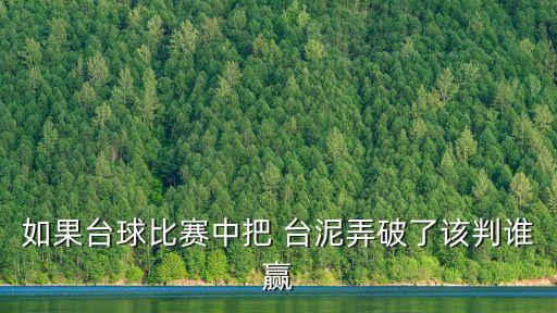 如果臺(tái)球比賽中把 臺(tái)泥弄破了該判誰贏