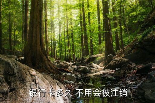  銀行卡多久 不用會被注銷