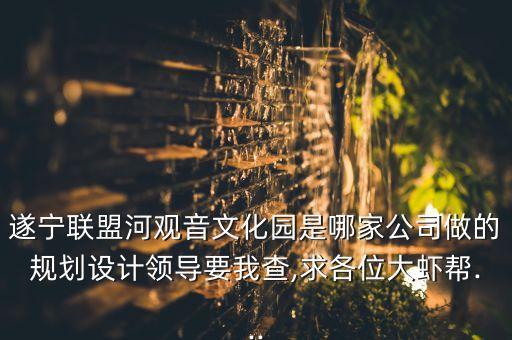 遂寧聯(lián)盟河觀音文化園是哪家公司做的規(guī)劃設計領導要我查,求各位大蝦幫...