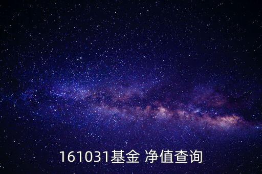 161031基金 凈值查詢
