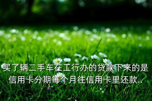 買(mǎi)了輛二手車在工行辦的貸款下來(lái)的是信用卡分期每個(gè)月往信用卡里還款...