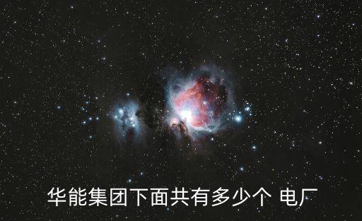  華能集團下面共有多少個 電廠