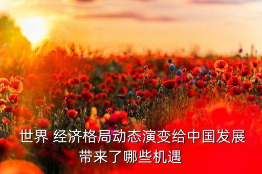  世界 經(jīng)濟(jì)格局動(dòng)態(tài)演變給中國發(fā)展帶來了哪些機(jī)遇