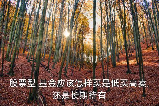 股票型 基金應該怎樣買是低買高賣,還是長期持有