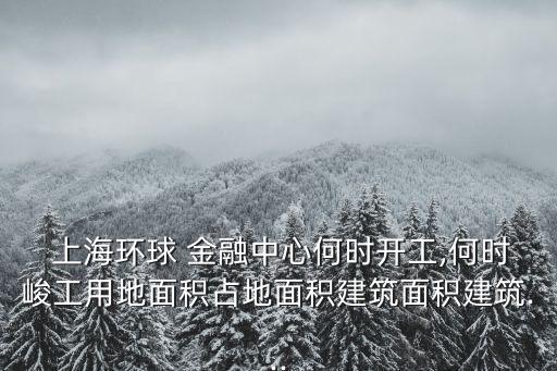  上海環(huán)球 金融中心何時(shí)開(kāi)工,何時(shí)峻工用地面積占地面積建筑面積建筑...