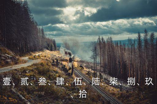 壹、貳、叁、肆、伍、陸、柒、捌、玖、拾