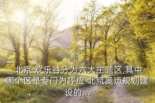  北京 歡樂谷分為六大主題區(qū),其中哪個區(qū)是專門為呼應(yīng) 北京奧運規(guī)劃建設(shè)的...