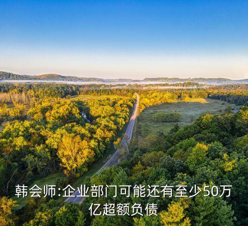 韓會(huì)師:企業(yè)部門可能還有至少50萬(wàn)億超額負(fù)債