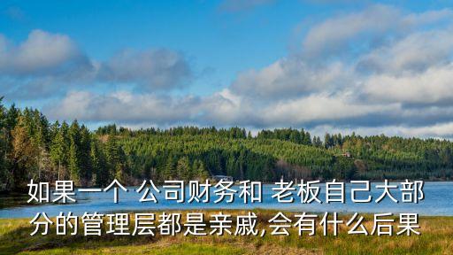 如果一個(gè) 公司財(cái)務(wù)和 老板自己大部分的管理層都是親戚,會有什么后果