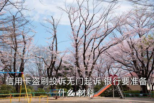 信用卡盜刷投訴無(wú)門(mén)起訴 銀行要準(zhǔn)備什么 材料