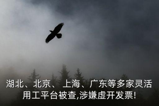 湖北、北京、 上海、廣東等多家靈活用工平臺(tái)被查,涉嫌虛開發(fā)票!