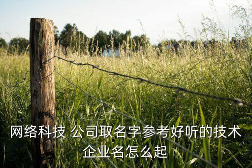 網(wǎng)絡(luò)科技 公司取名字參考好聽(tīng)的技術(shù)企業(yè)名怎么起