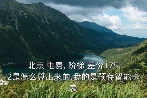  北京 電費(fèi), 階梯 差價175.2是怎么算出來的,我的是預(yù)存智能卡表