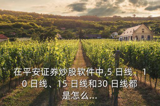 在平安證券炒股軟件中,5 日線、10 日線、15 日線和30 日線都是怎么...