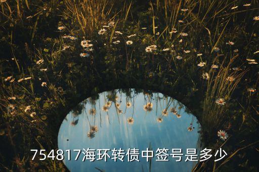754817海環(huán)轉(zhuǎn)債中簽號是多少
